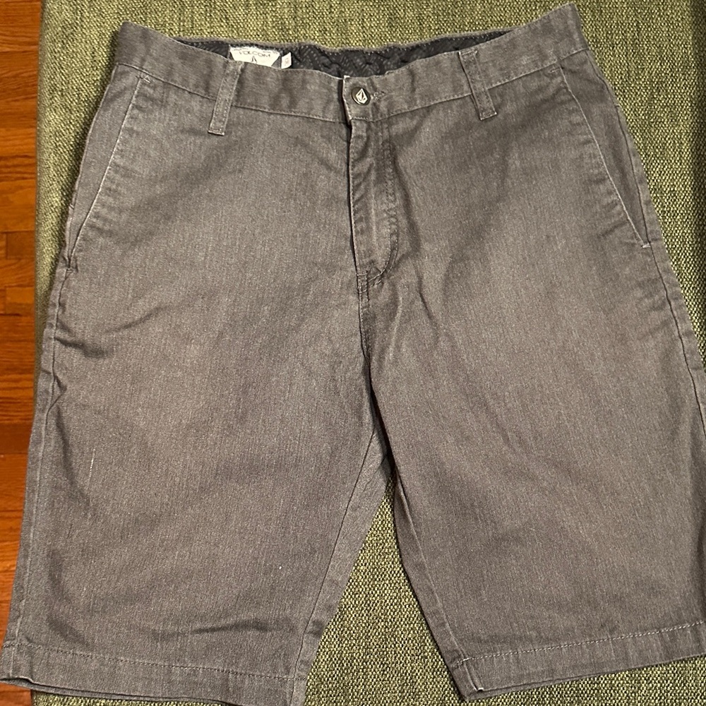 Volcom Charcoal Flat Front Men's Shorts